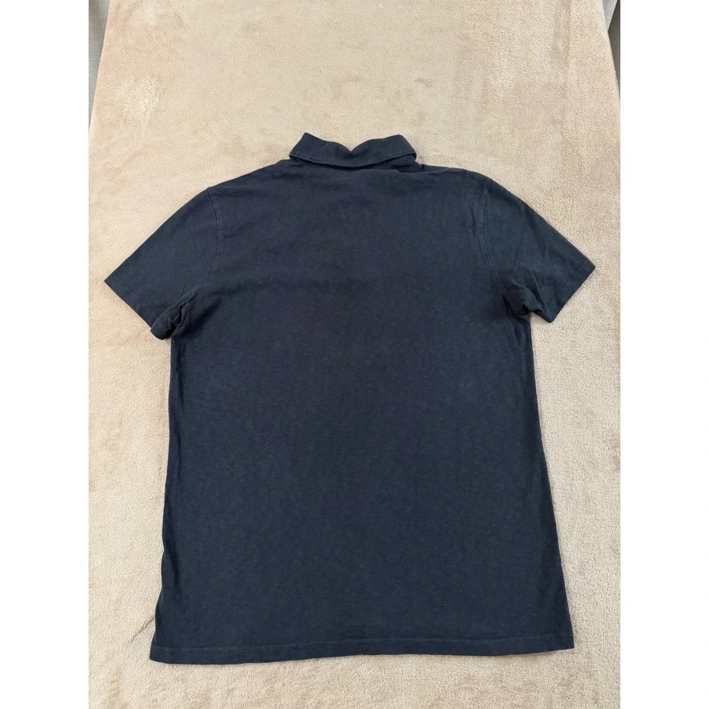 American Giant Polo Shirt Men's Size Medium‎ Black Shorts Sleeve
